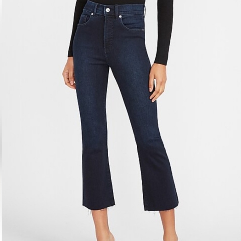 Express Women’s High Rise Cropped Flare Jeans (Size: 0)